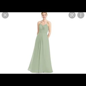 Azazie Cecilia dress in Dusty Sage